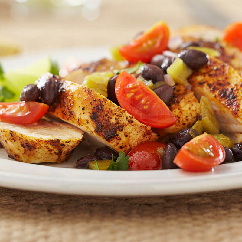 Grilled Chicken with Glorys® Tomato & Bean Relish NatureSweet