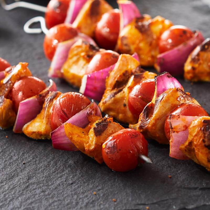 Tikka-Masala Chicken & Glorys® Tomato Kebabs - NatureSweet