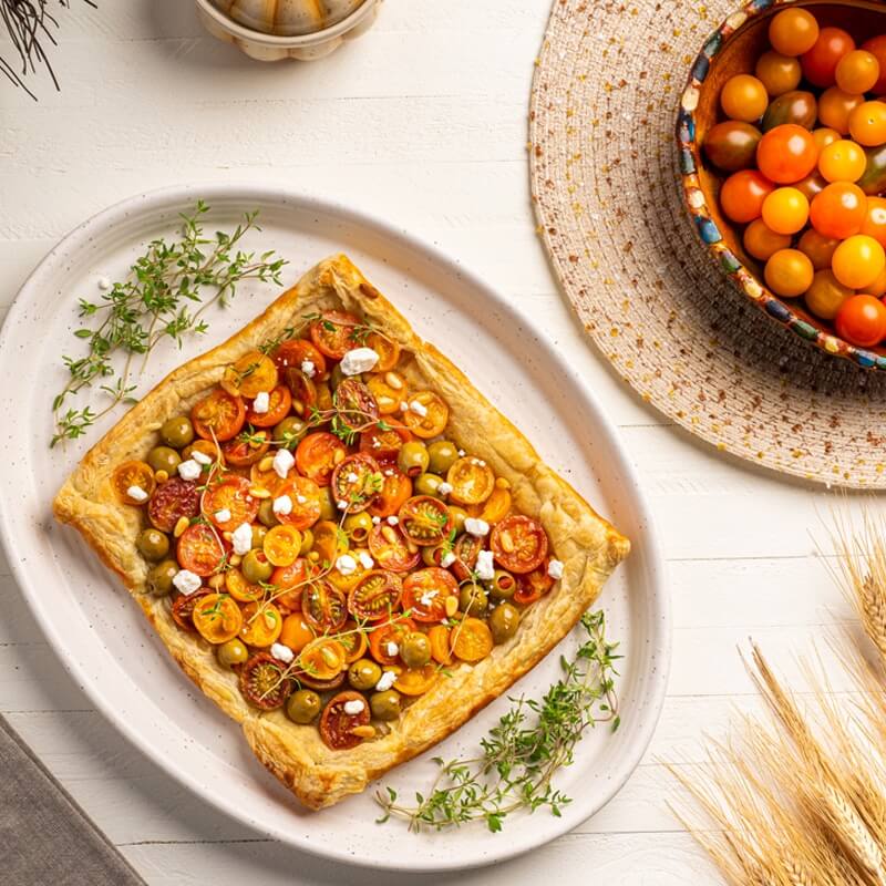 Fresh Tomato Olive Tart