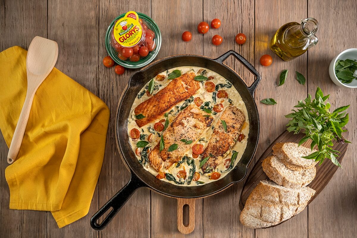 Creamy Tuscan Salmon - NatureSweet