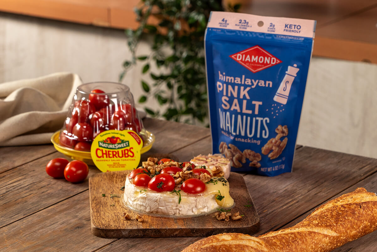 Baked Brie with Tomato and Walnuts - NatureSweet