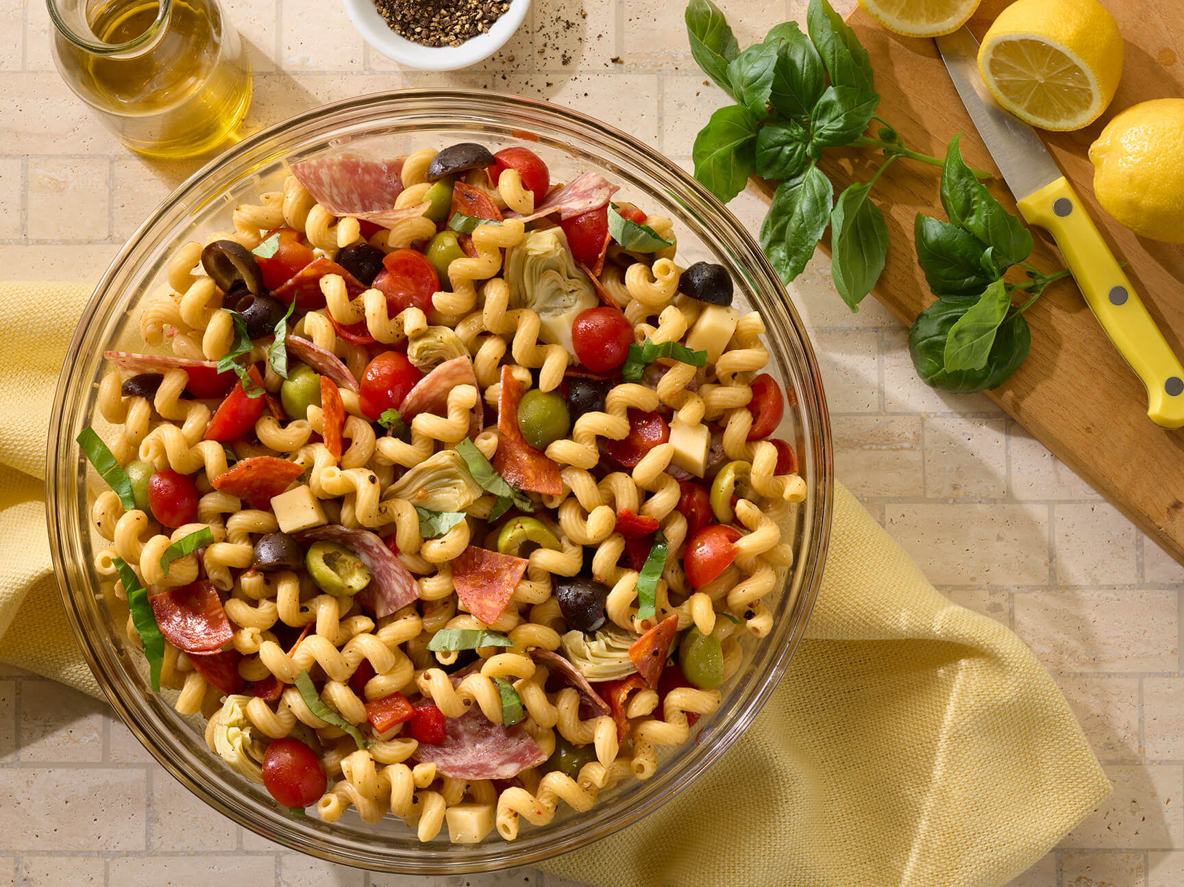 CELLENTANI ANTIPASTO PASTA SALAD WITH CHERUBS - NatureSweet